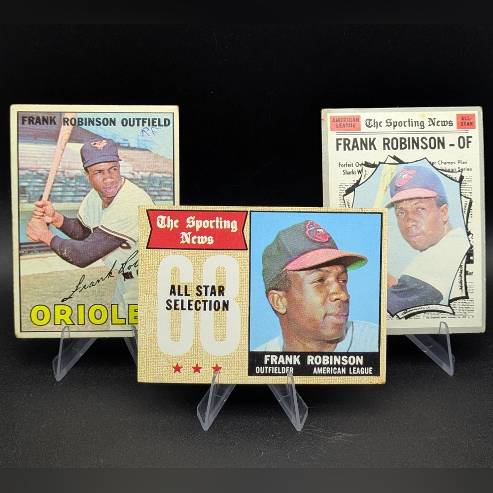 1967 Topps #100 - 1968 #373 - 1970 #463 Frank Robinson Baltimore Orioles HoF Lot